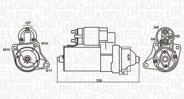 MAGNETI MARELLI Стартер 063721107010